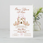 Invitation En Aluminium Princesse Baby Girl Douche (Debout devant)