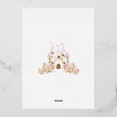 Invitation En Aluminium Princesse Baby Girl Douche (Verso)