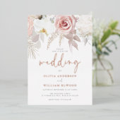 Invitation En Aluminium Printemps Divin Toutes les saisons Mariage botaniq (Debout devant)