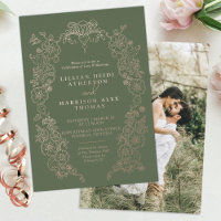 Printemps Fleur de lis mariage sauge vert