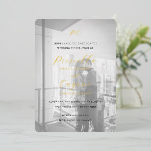 Invitation En Aluminium Priscilla Mariage classique Enregistrer la date