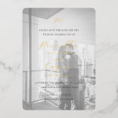 Invitation En Aluminium Priscilla Mariage classique Enregistrer la date (Recto)