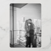 Invitation En Aluminium Priscilla Mariage classique Enregistrer la date (Verso)