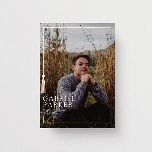 Invitation En Aluminium Promotion de Rose Gold Tassel Photo Graduation