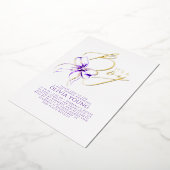 Invitation En Aluminium Purple Bow Elegant Modern Boy Baby Shower (Rotation)