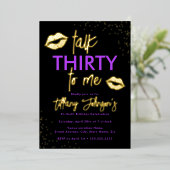 Invitation En Aluminium Purple Gold Parle Trente Me Leopard 30e (Debout devant)