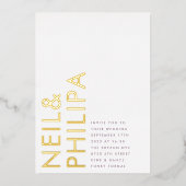 Invitation En Aluminium Purple Lilac NOMS Modernes Simple (Devant)