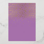 Invitation En Aluminium Purple NOMS Modernes Simple Mariage (Verso)