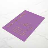 Invitation En Aluminium Purple NOMS Modernes Simple Mariage (Rotation)