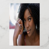 Invitation En Aluminium Quarante-40e fête d'anniversaire blanc avec écritu (Verso)