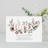 Invitation En Aluminium Quarante fleurs - 40e anniversaire - Argent (Debout devant)