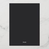 Invitation En Aluminium Quarante | Script moderne Black & Gold 40e anniver (Verso)
