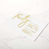 Invitation En Aluminium Quarante | Soirée Gold 40th (Rotation)