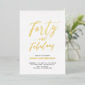 Invitation En Aluminium Quarty & Fabulous | Modern Gold 50th Birthday Part (Debout devant)
