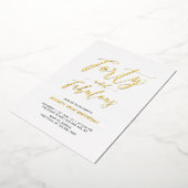 Invitation En Aluminium Quarty & Fabulous | Modern Gold 50th Birthday Part (Rotation)
