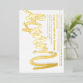 Invitation En Aluminium Quatre-vingt-dix-neuf-neuvième anniversaire blanc  (Debout devant)
