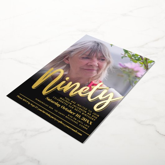 Invitation En Aluminium Quatre-vingt-dix-neuf-vingt-dixième anniversaire s (Rotation)