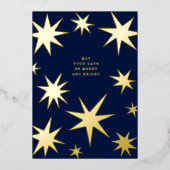 Invitation En Aluminium Que vos jours soient des étoiles joyeuses et brill (Recto)