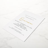 Invitation En Aluminium Quinceanera 15e anniversaire de fête Script Blanc  (Rotation)