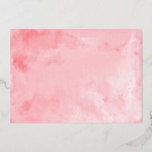 Invitation En Aluminium Quinceanera à fleurs roses chaudes (Verso)