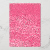 Invitation En Aluminium Quinceanera à fleurs roses chaudes (Verso)