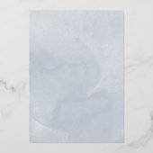 Invitation En Aluminium Quinceanera bleu pâle (Verso)