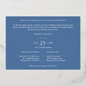 Invitation En Aluminium Quinceañera Blue Trendy Branches Spanish 2 Photos  (Verso)