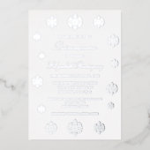 Invitation En Aluminium Quinceanera hivernale (Recto)