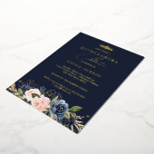 Invitation En Aluminium Quinceanera, papillon floral rose pâle (Rotation)