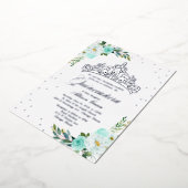 Invitation En Aluminium Quinceanera turquoise (Rotation)