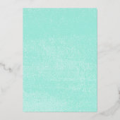 Invitation En Aluminium Quinceanera turquoise (Verso)