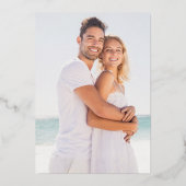 Invitation En Aluminium Rainbow Confetti Photo Mariage Gold (Verso)