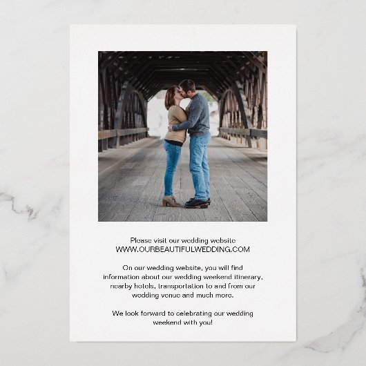 Invitation En Aluminium Rainbow Squiggle Mariage moderne Enregistrer la da (Verso)