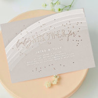 Rainbow Stars Baby shower moderne Rose Gold Pressé