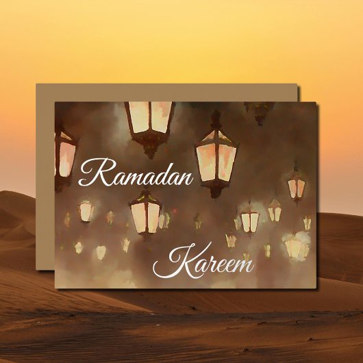 Invitation En Aluminium Ramadan Kareem - peinture avec lampards
