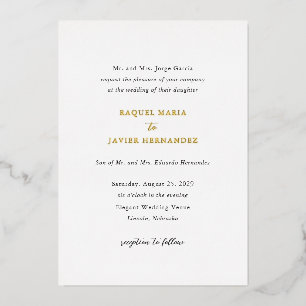 Invitation En Aluminium Raquel Classic Mariage élégant