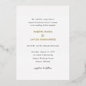 Invitation En Aluminium Raquel Classic Mariage élégant (Recto)