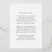 Invitation En Aluminium Raquel Classic Mariage élégant Enregistrer la date (Verso)