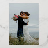 Invitation En Aluminium Real Foil Elegant Pampas Grass Mariage photo (Verso)