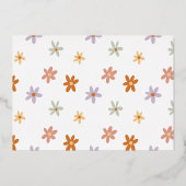 Invitation En Aluminium Real Foil Super Sun Boho Daisy Photo Anniversaire (Verso)