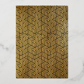 Invitation En Aluminium Real Gold Foil Gatsby Roaring 20s Anniversaire (Verso)