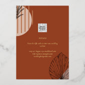 Invitation En Aluminium Real GOLD Foil Terracotta Enregistrer le Mariage d (Verso)