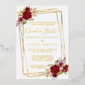 Invitation En Aluminium Real Gold Mariage espagnol Nuestra Boda (Recto)