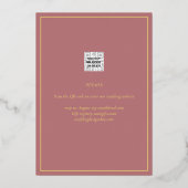 Invitation En Aluminium Real OR Foil Dusty Rose Enregistrer le Mariage de  (Verso)