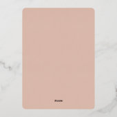 Invitation En Aluminium Real Rose Gold Foil Modern Font Mariage Menu Card (Verso)