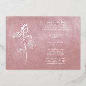 Invitation En Aluminium Real Rose Gold Then & Now Graduation Photo (Verso)