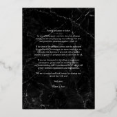 Invitation En Aluminium Real Silver Three Photos Dog Wedding Faux Marble (Verso)