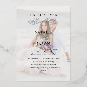 Invitation En Aluminium Réception après mariage photo de fête v2