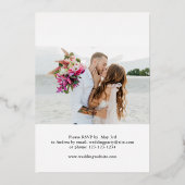 Invitation En Aluminium Réception après mariage photo de fête v2 (Verso)