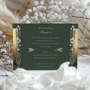 Invitation En Aluminium Réception de mariage Art Nouveau Élégance Dorée
